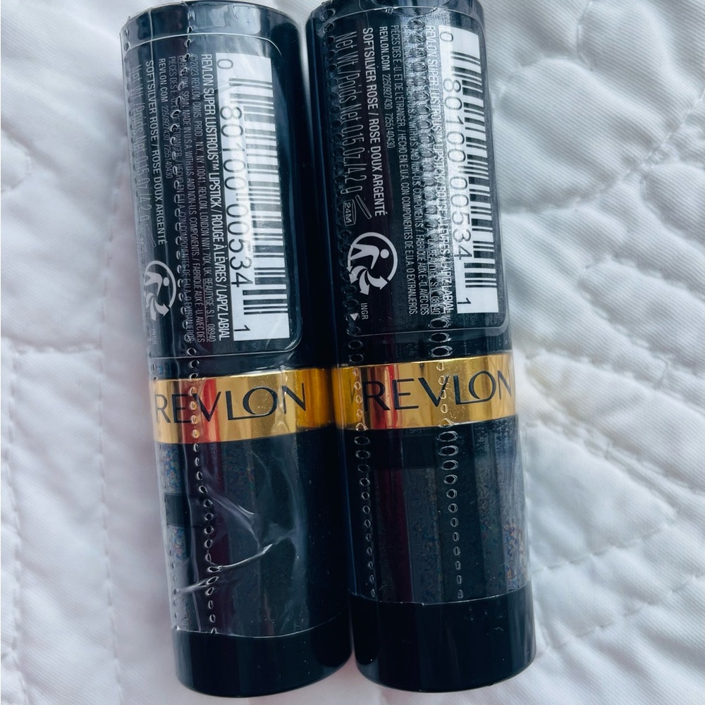 2 New Revlon Pearl Softsilver Rose 430 Lipsticks - Picture 4 of 5